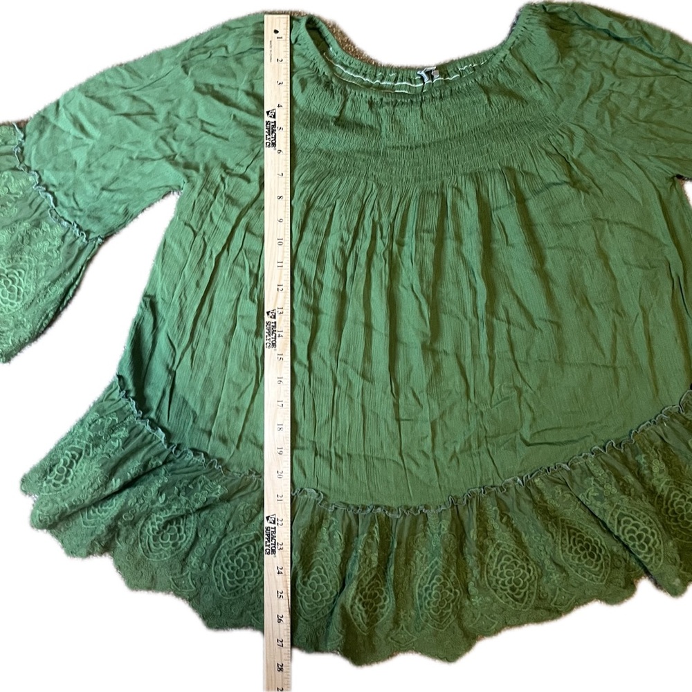 JODIFL Peasant Style Top Spring Green size S - Picture 4 of 10